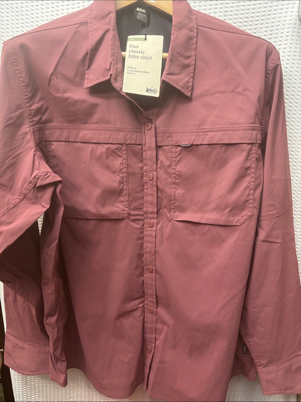 REI Women’s  Button-Front Sahara Hike Shirt in Dusty Rose size 2X